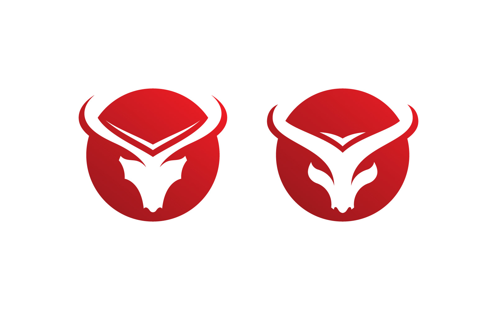 Bull horn logo symbols vector V6