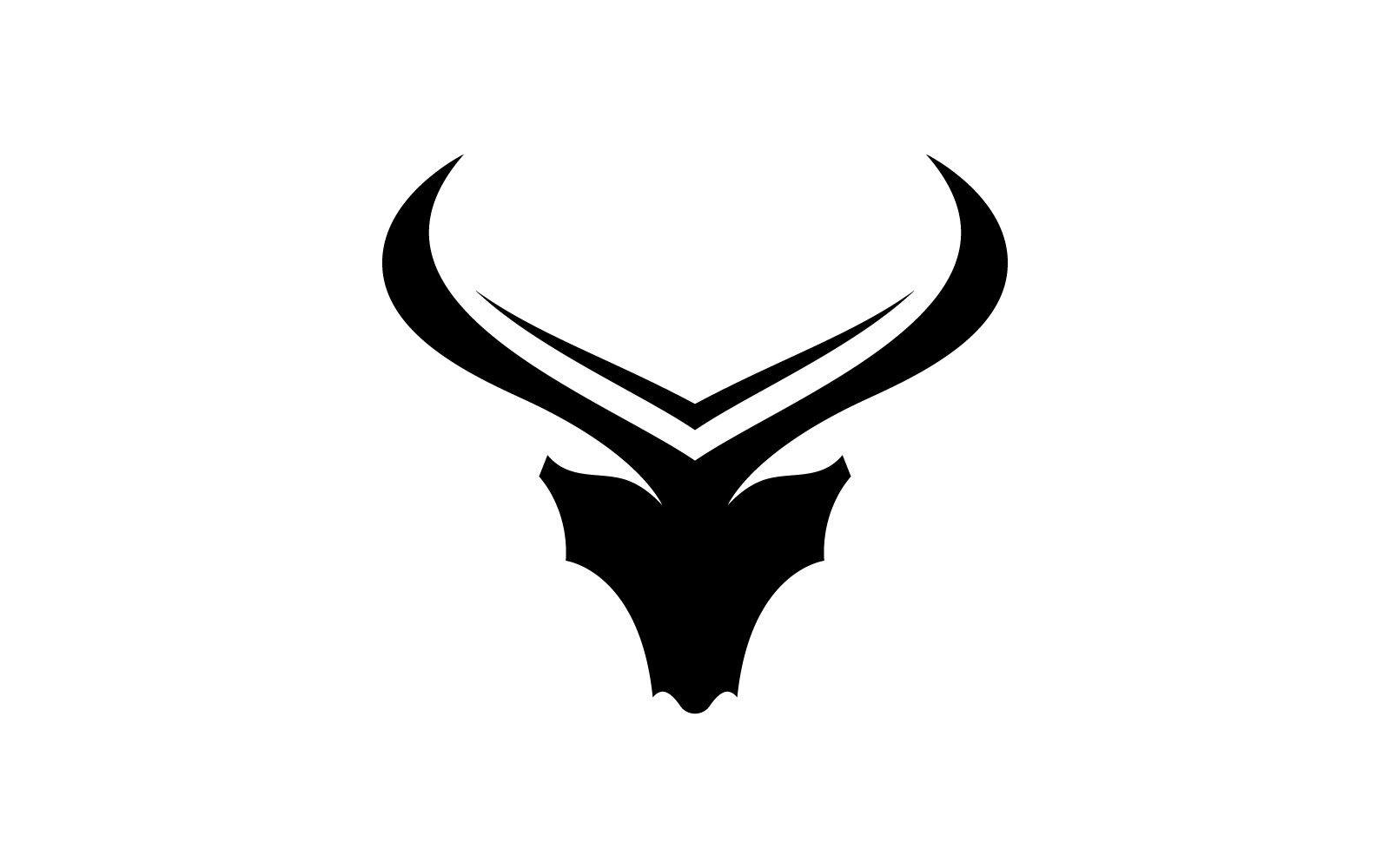 Bull horn logo symbols vector V7