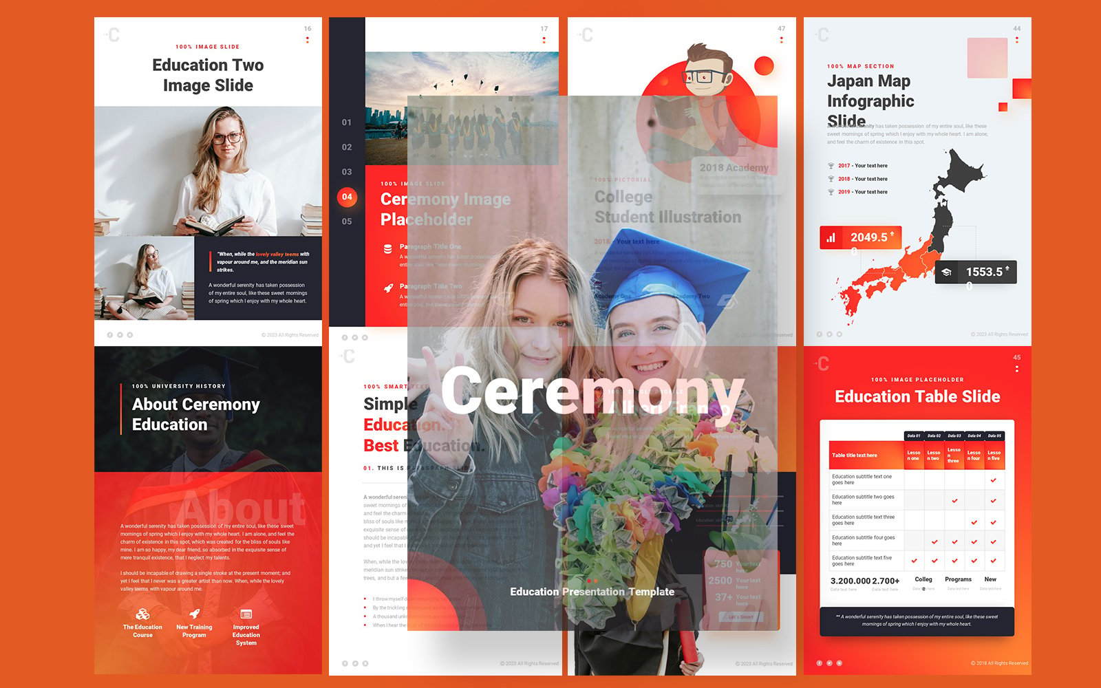 Ceremony Education Potrait A4 Powerpoint Template