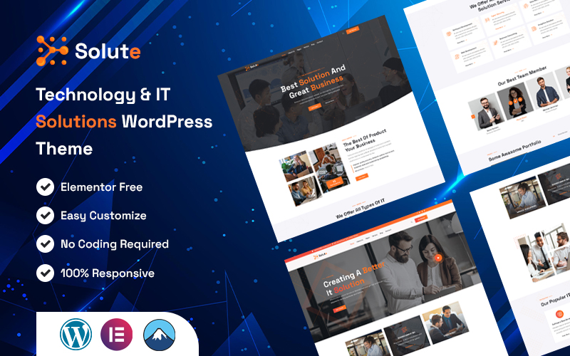 Solute - Technology & IT Solutions Wordpress Theme