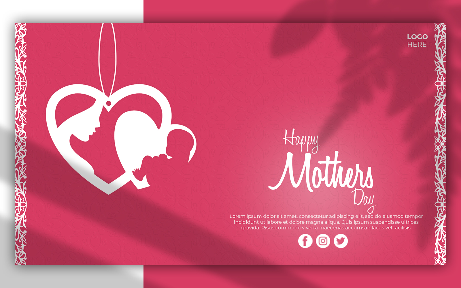 Happy Mothers Day Social Media Banner Post