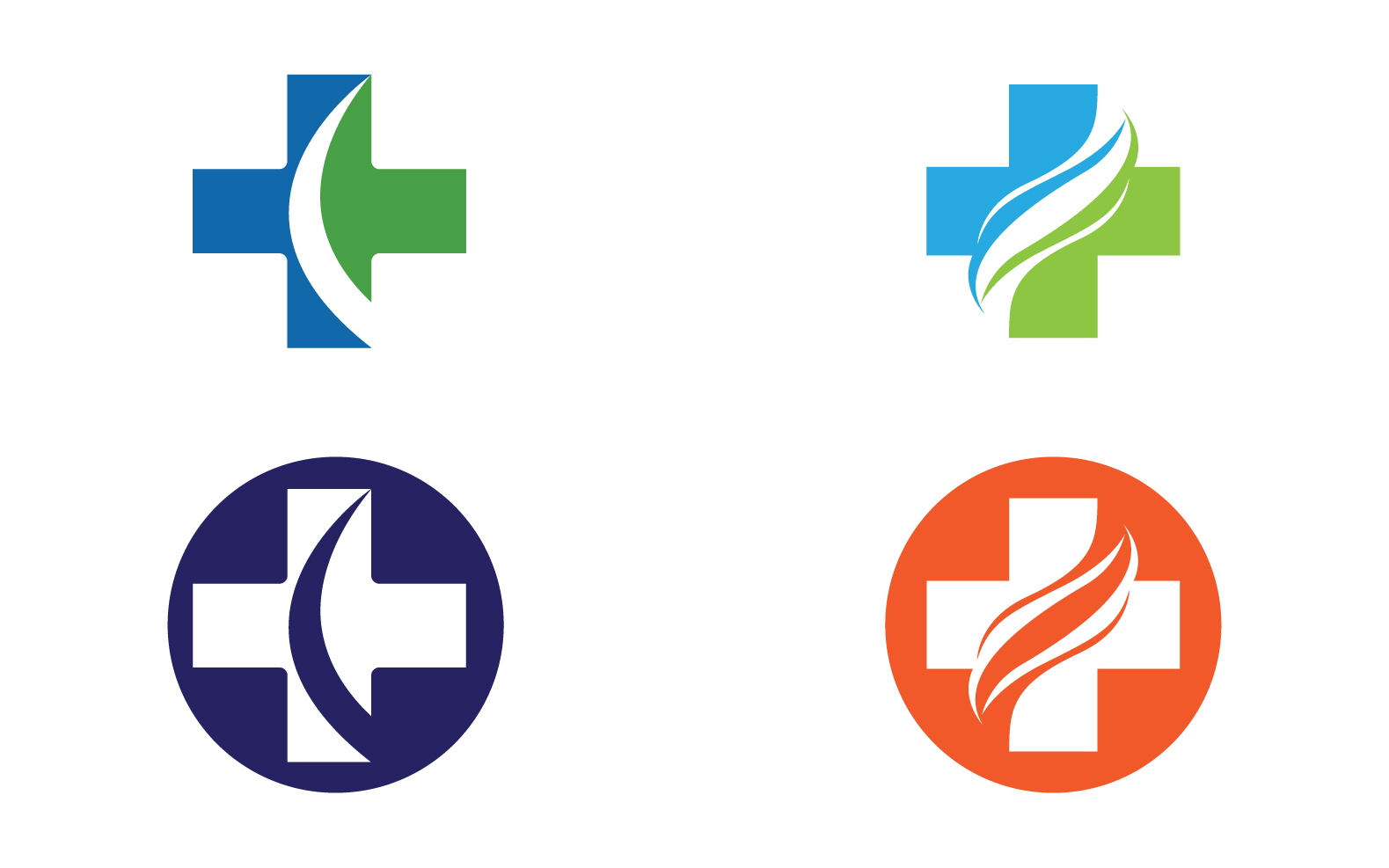 Medical cross Hospital logo vector symbol design v18