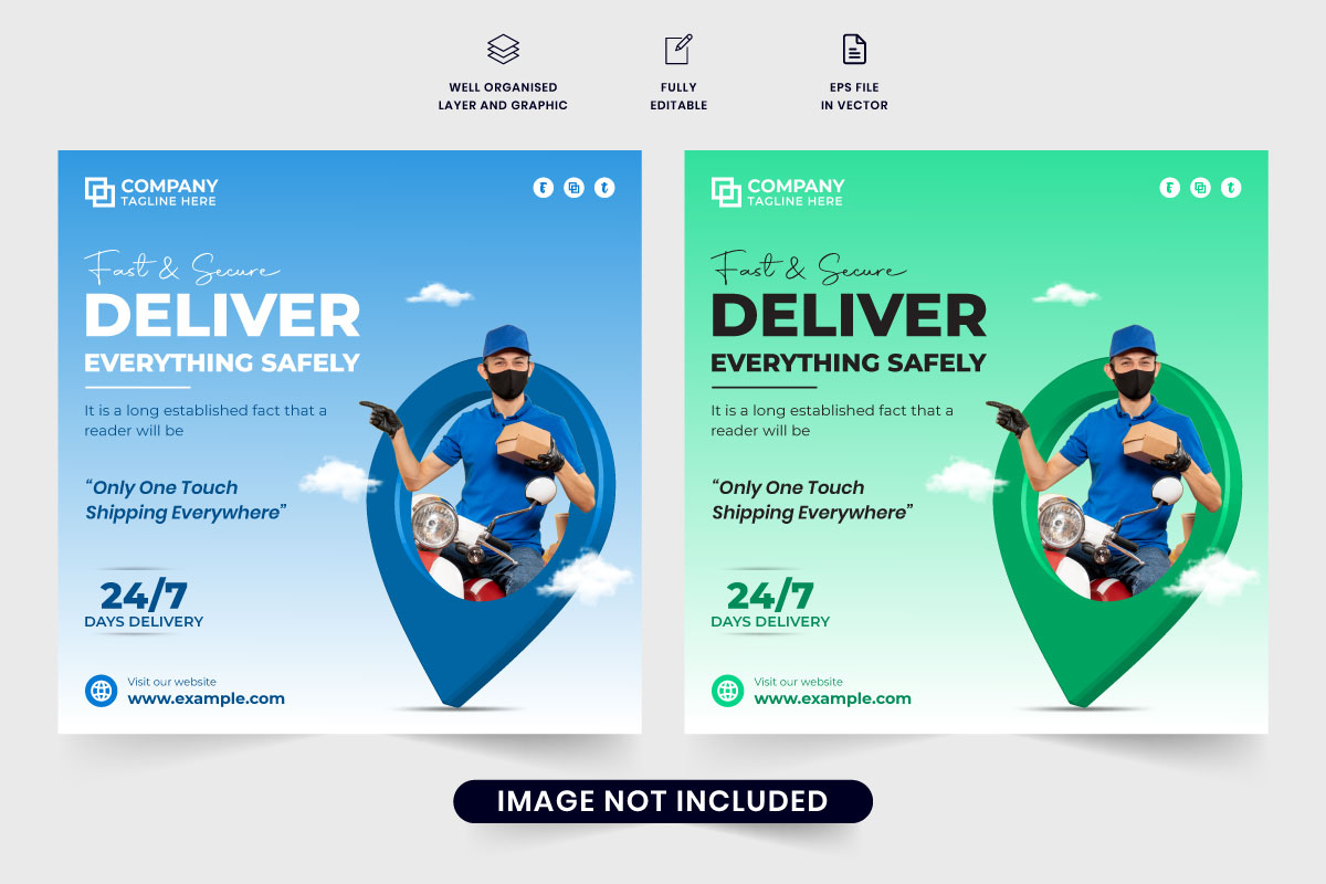 Online delivery service promotion poster