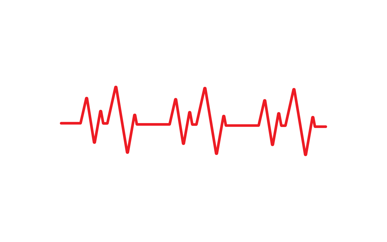 Hearbeat medical line logo vector v5