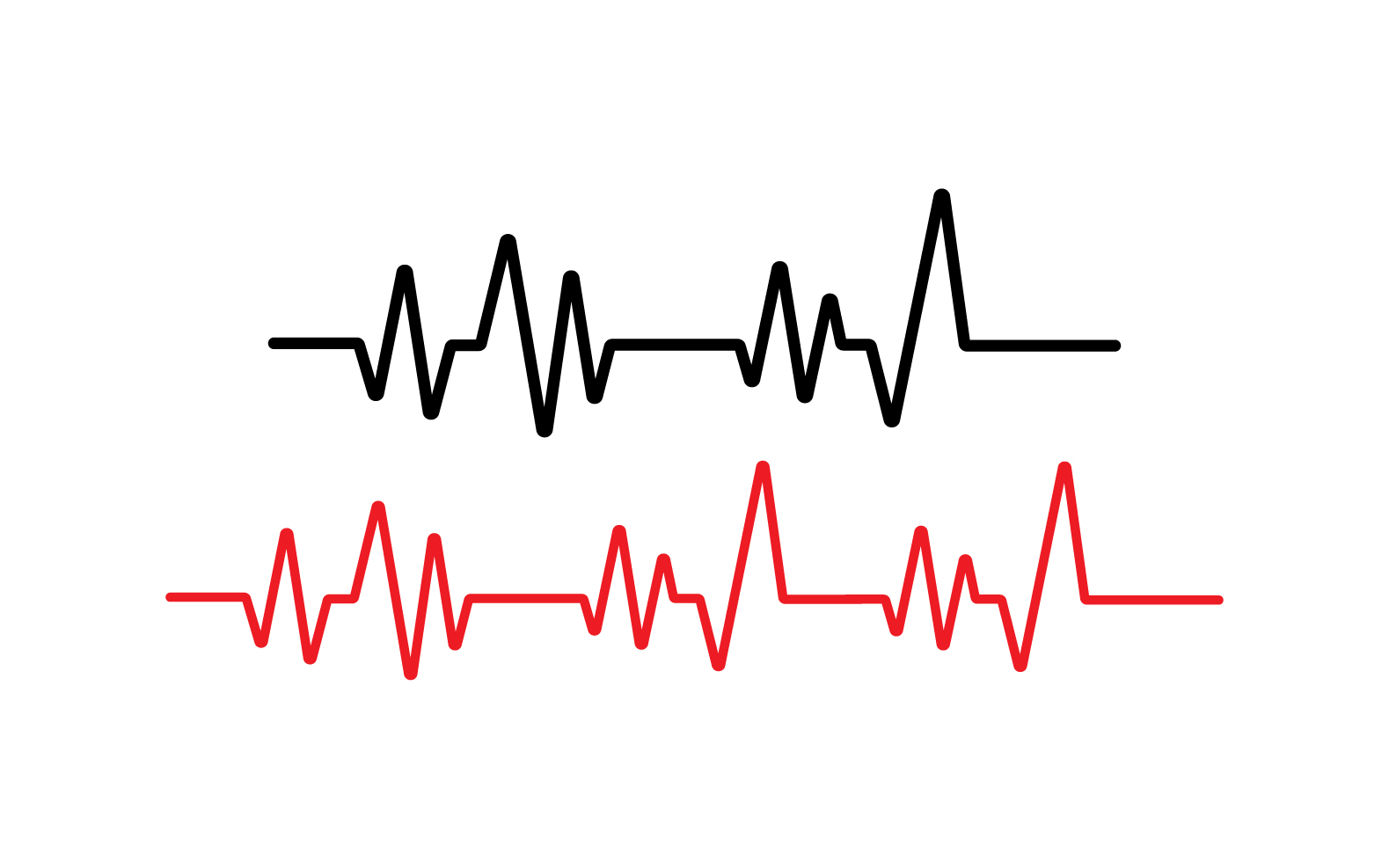 Hearbeat medical line logo vector v10
