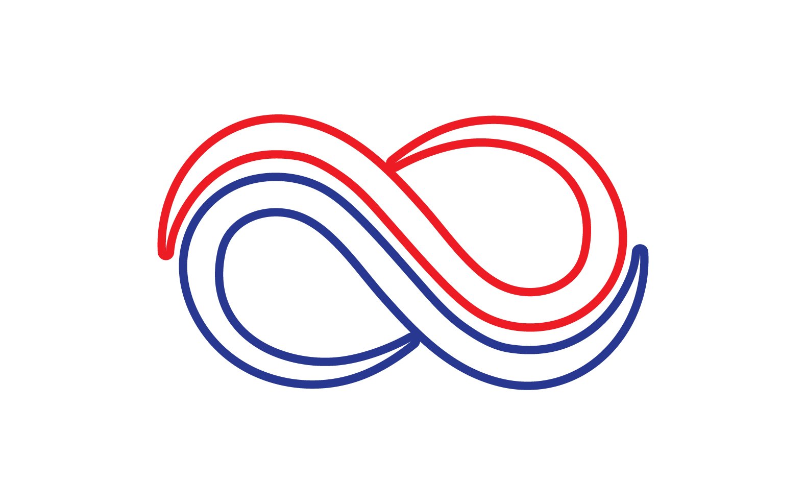 Infinity loop line logo  symbol vector v16