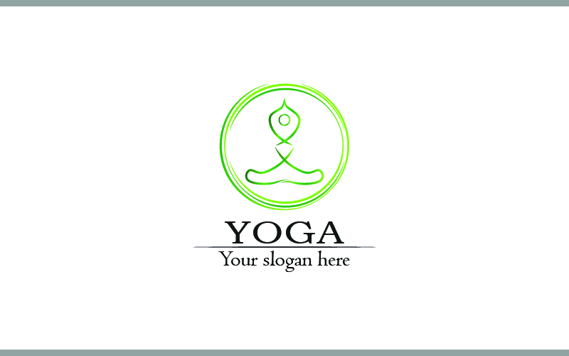 Simple Yoga logo Template