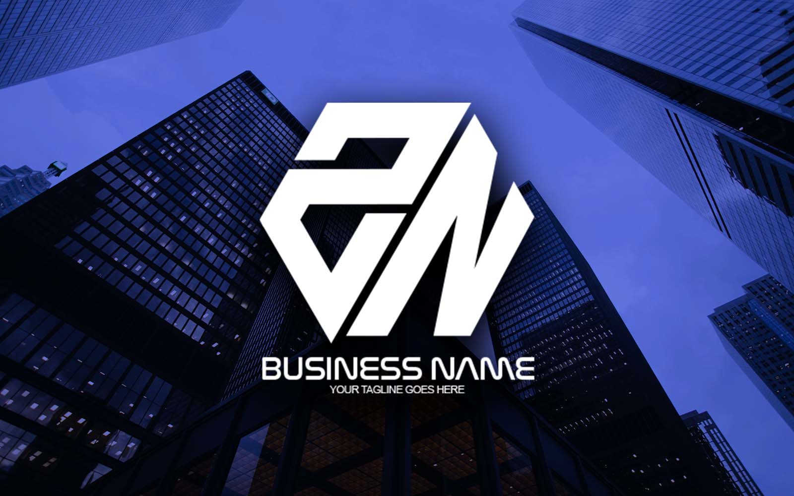 Professional Polygonal ZN Letter Logo Design For Your Business - Brand Identity