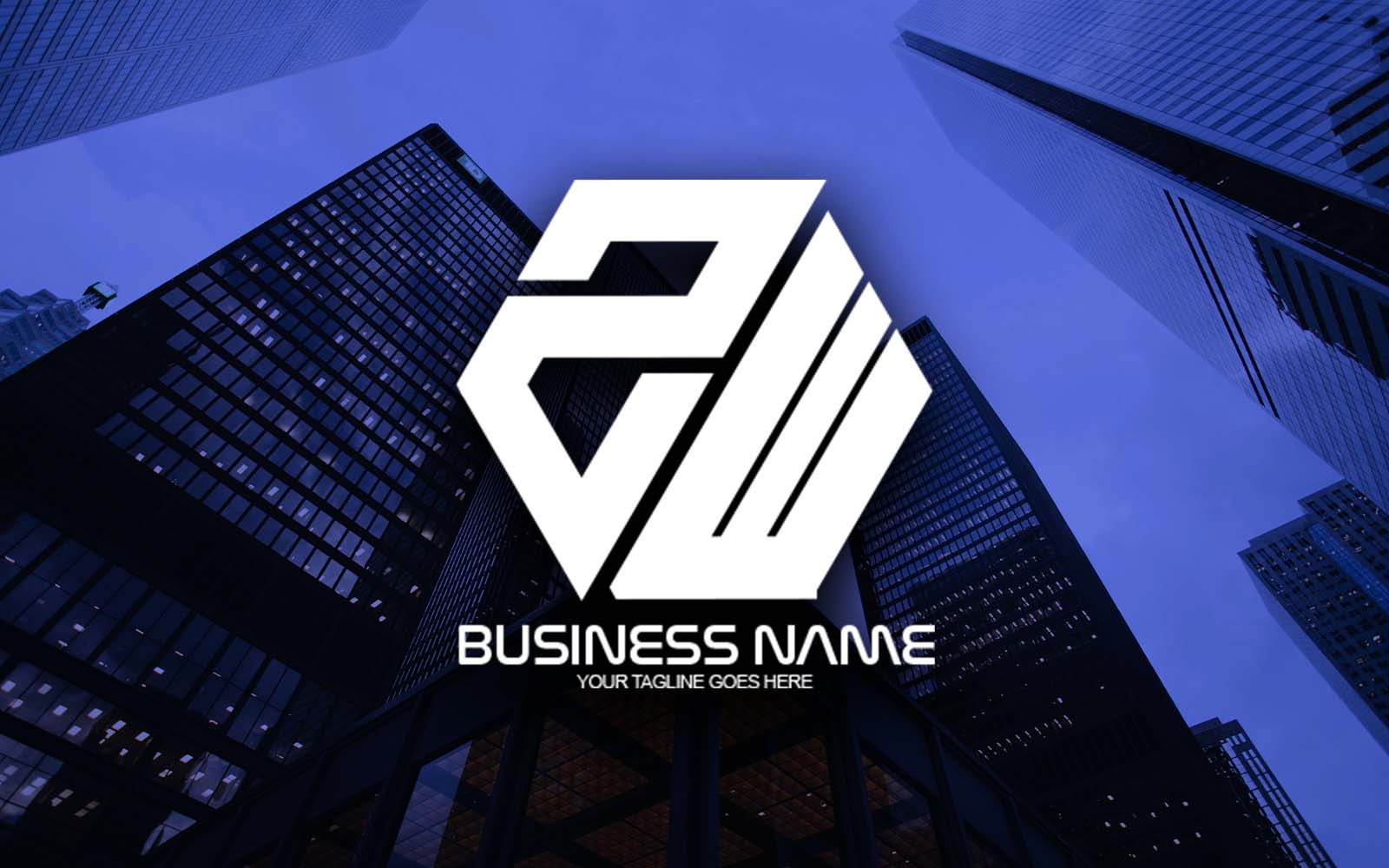 Professional Polygonal ZW Letter Logo Design For Your Business - Brand Identity