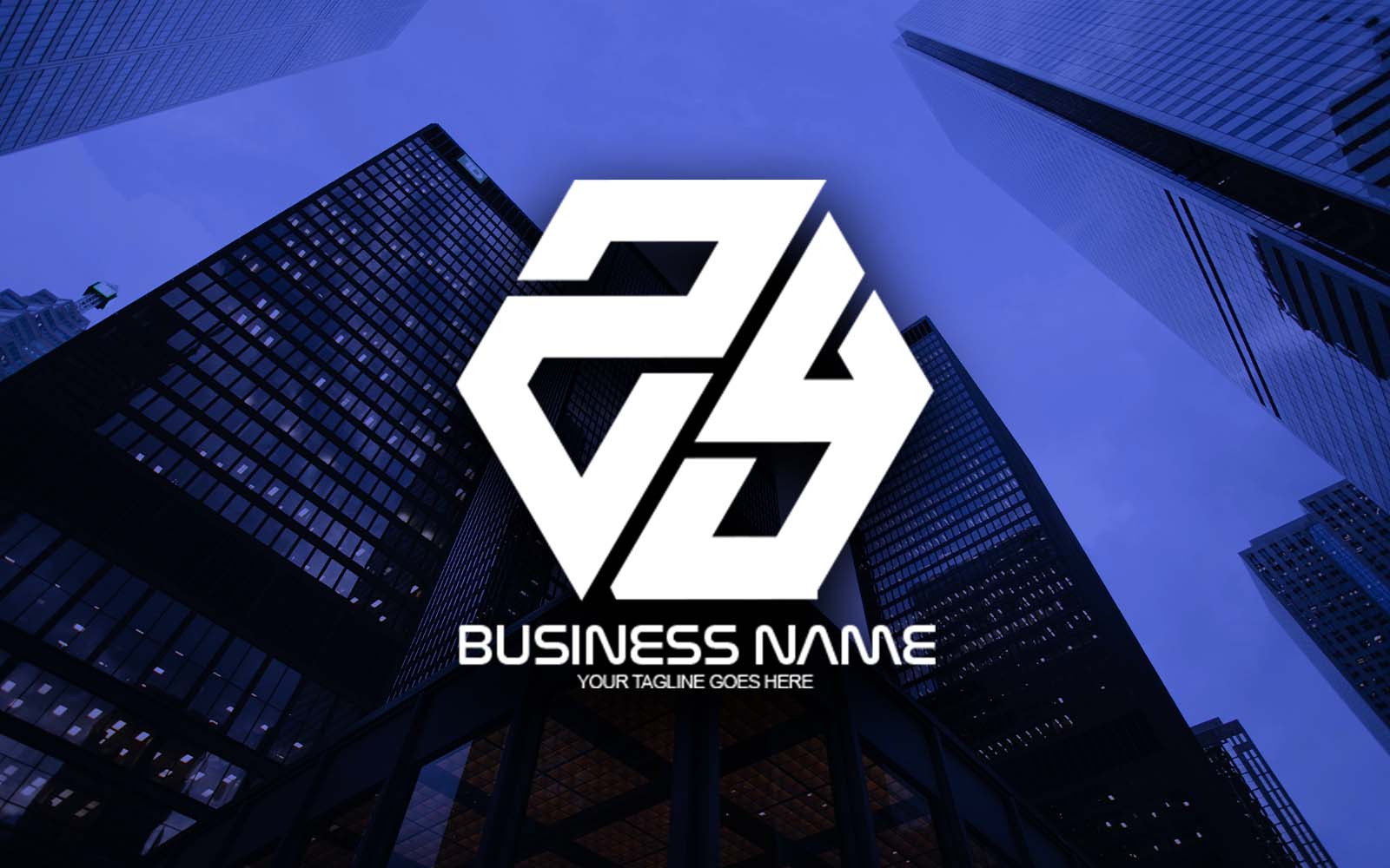 Professional Polygonal ZY Letter Logo Design For Your Business - Brand Identity