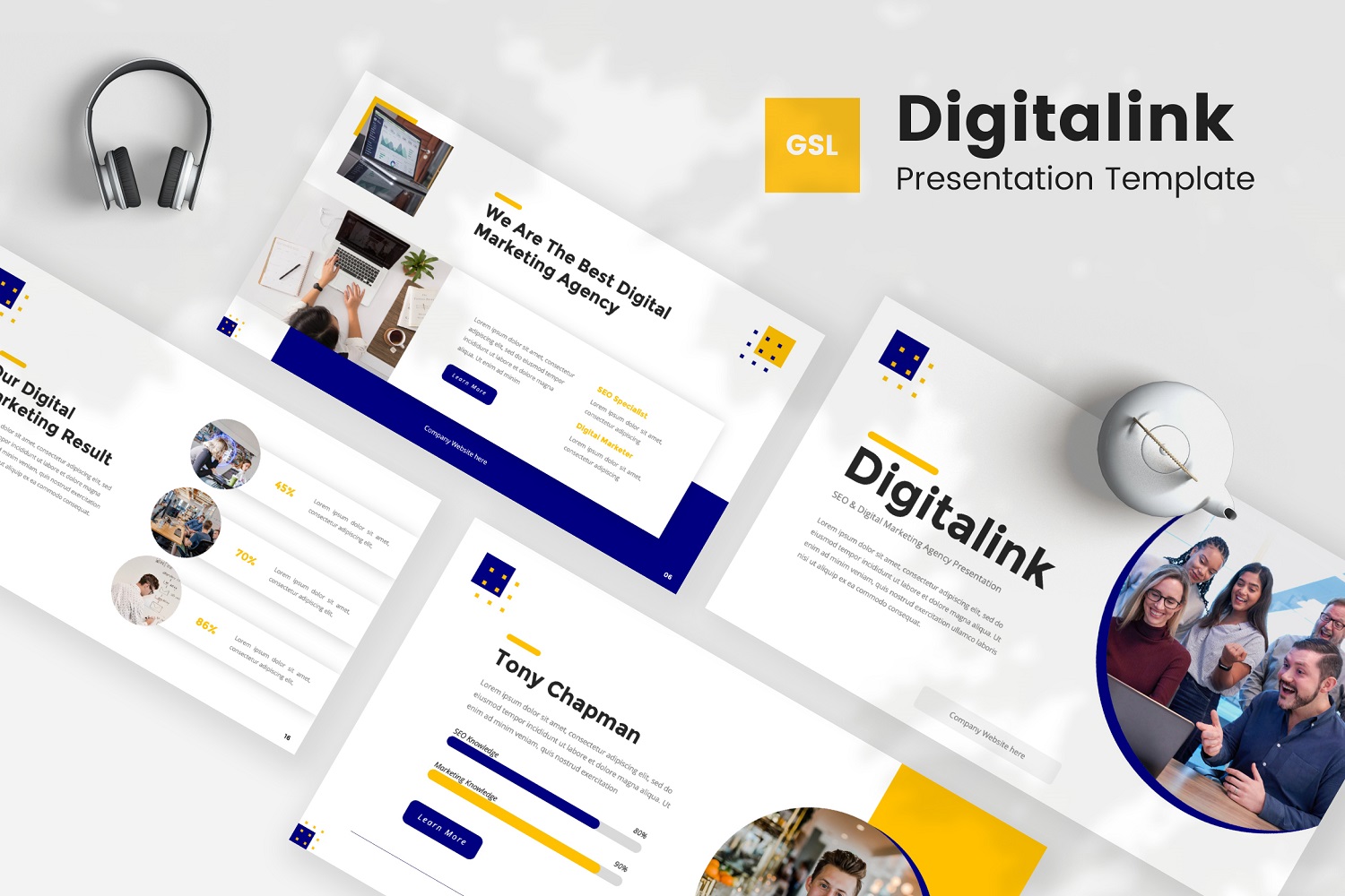 Digitalink — SEO and Digital Marketing Google Slides Template