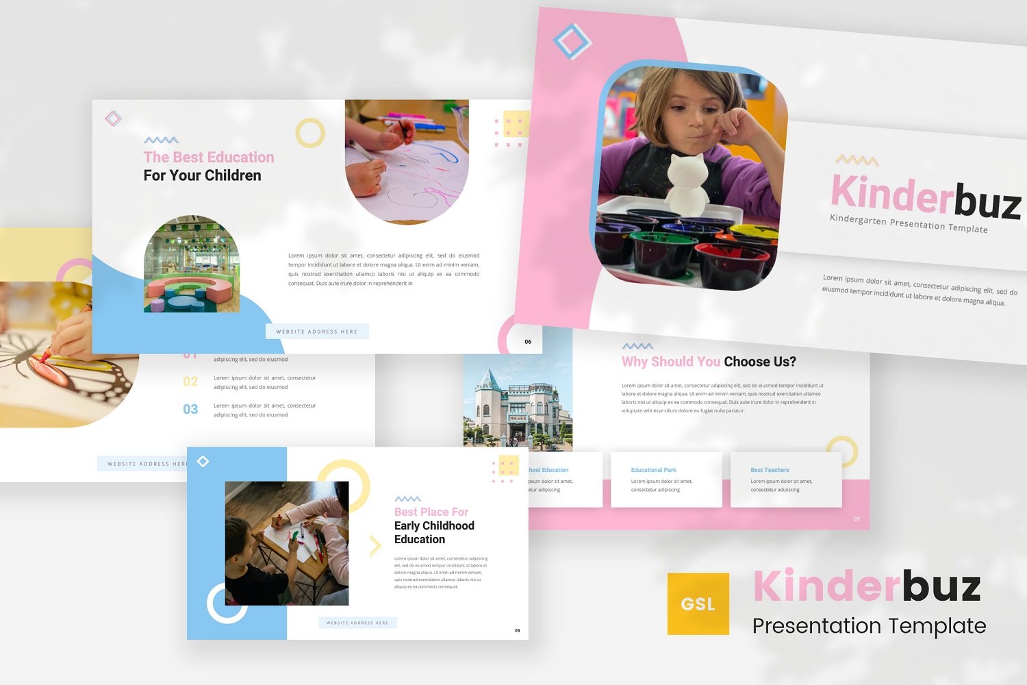 Kinderbuz — Kindergarten Google Slides Template