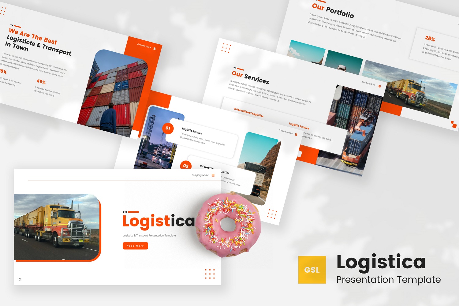 Logistica — Logistic And Transport Google Slides Template