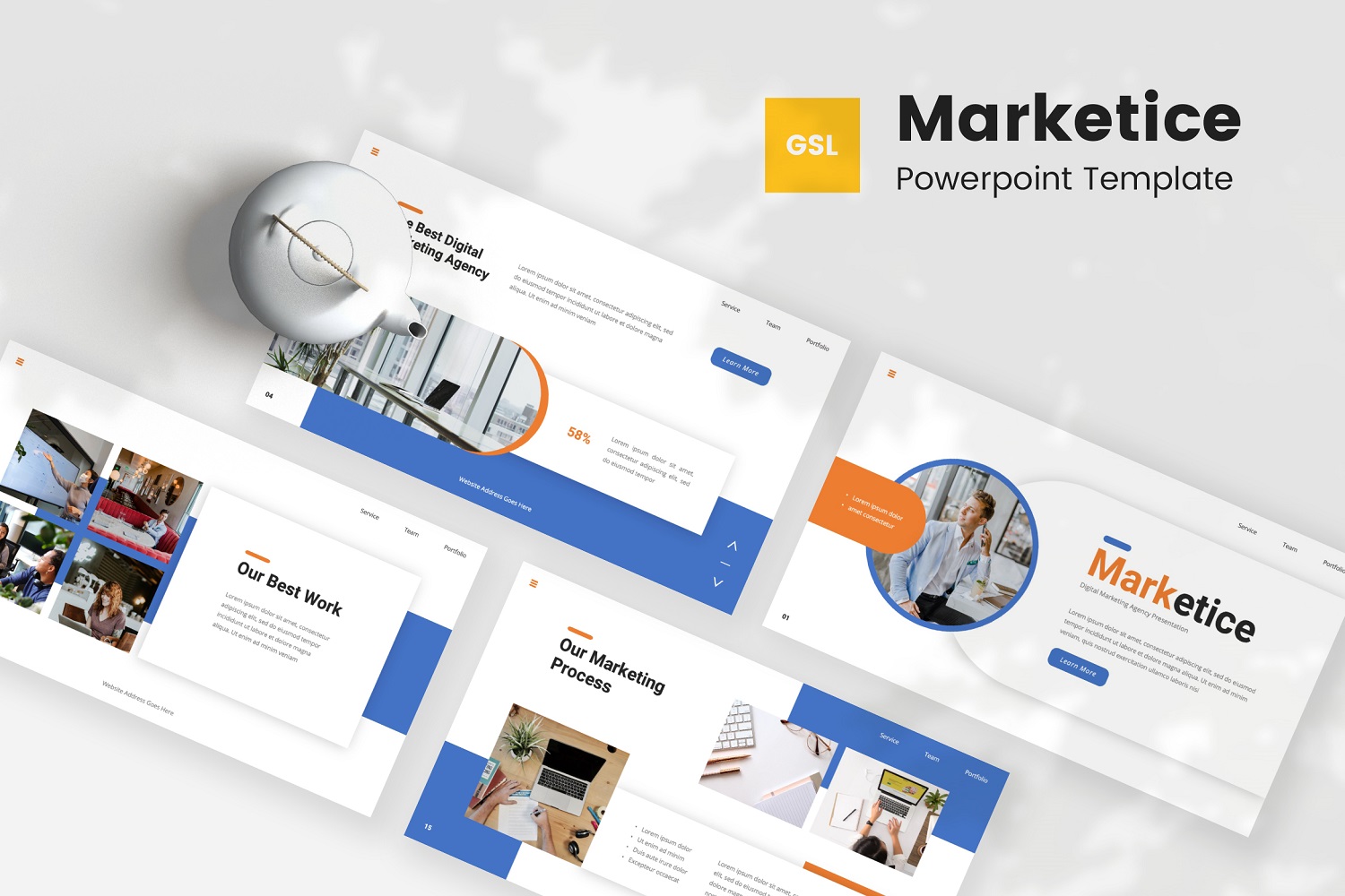 Marketice — Digital Marketing Agency Google Slides Template