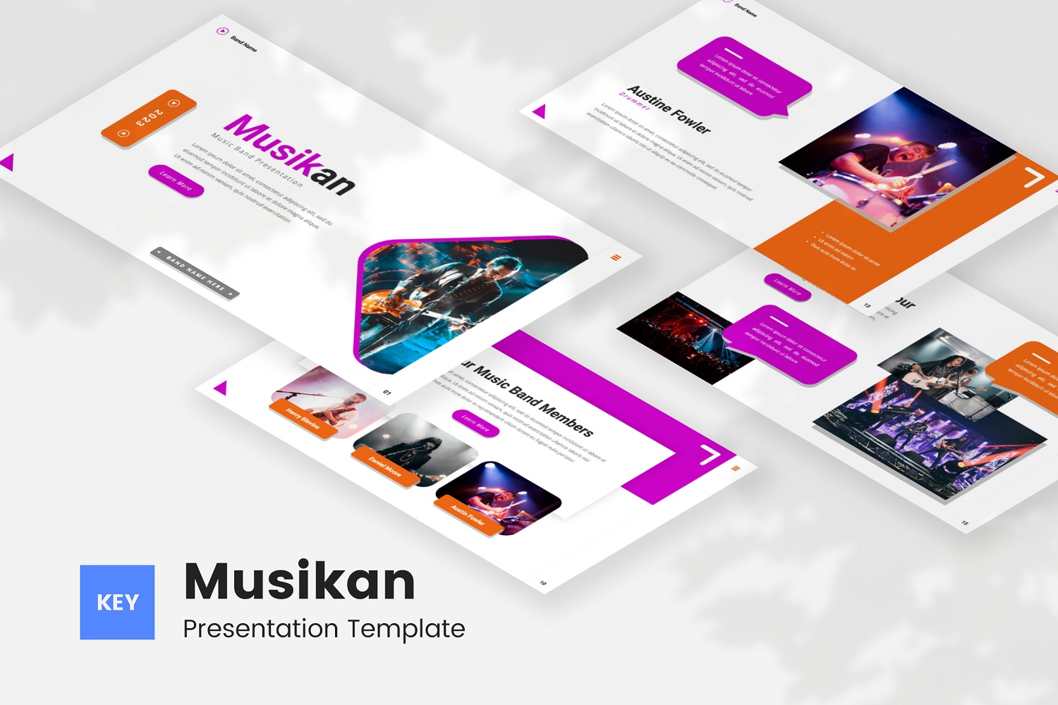 Musikan — Music Band Keynote Template