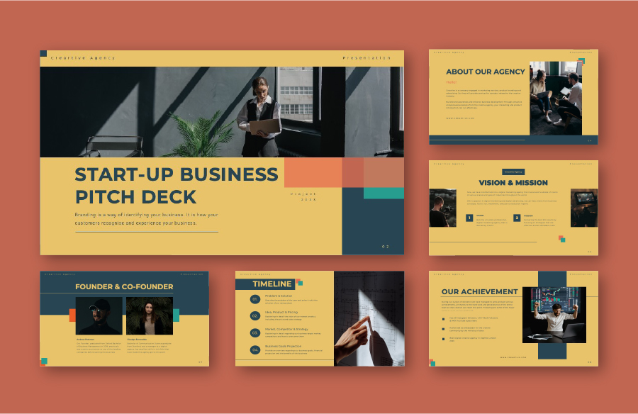 60 Slide Pitch Deck Business Keynote Presentation Template