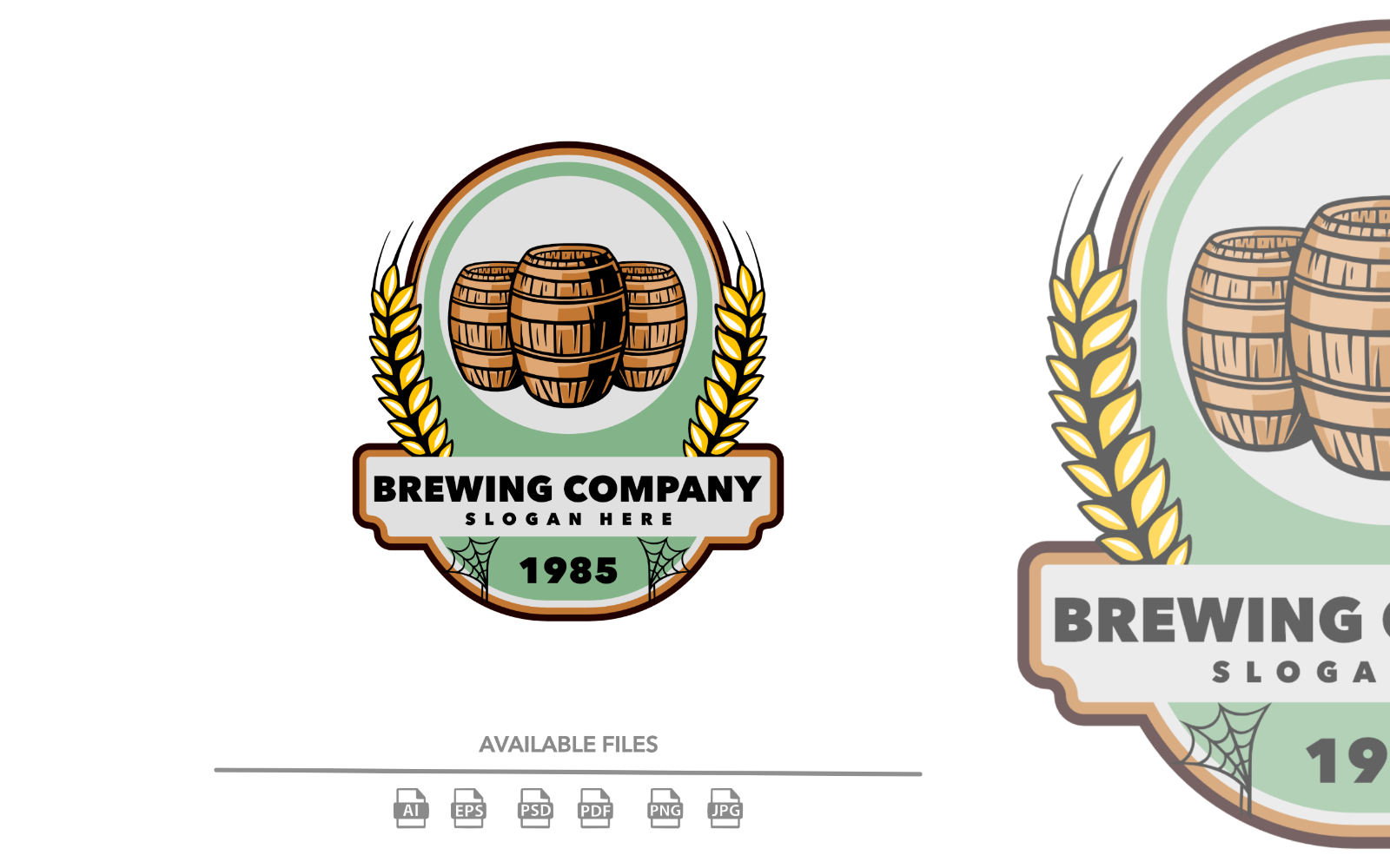 Brewing badge logo template illustration