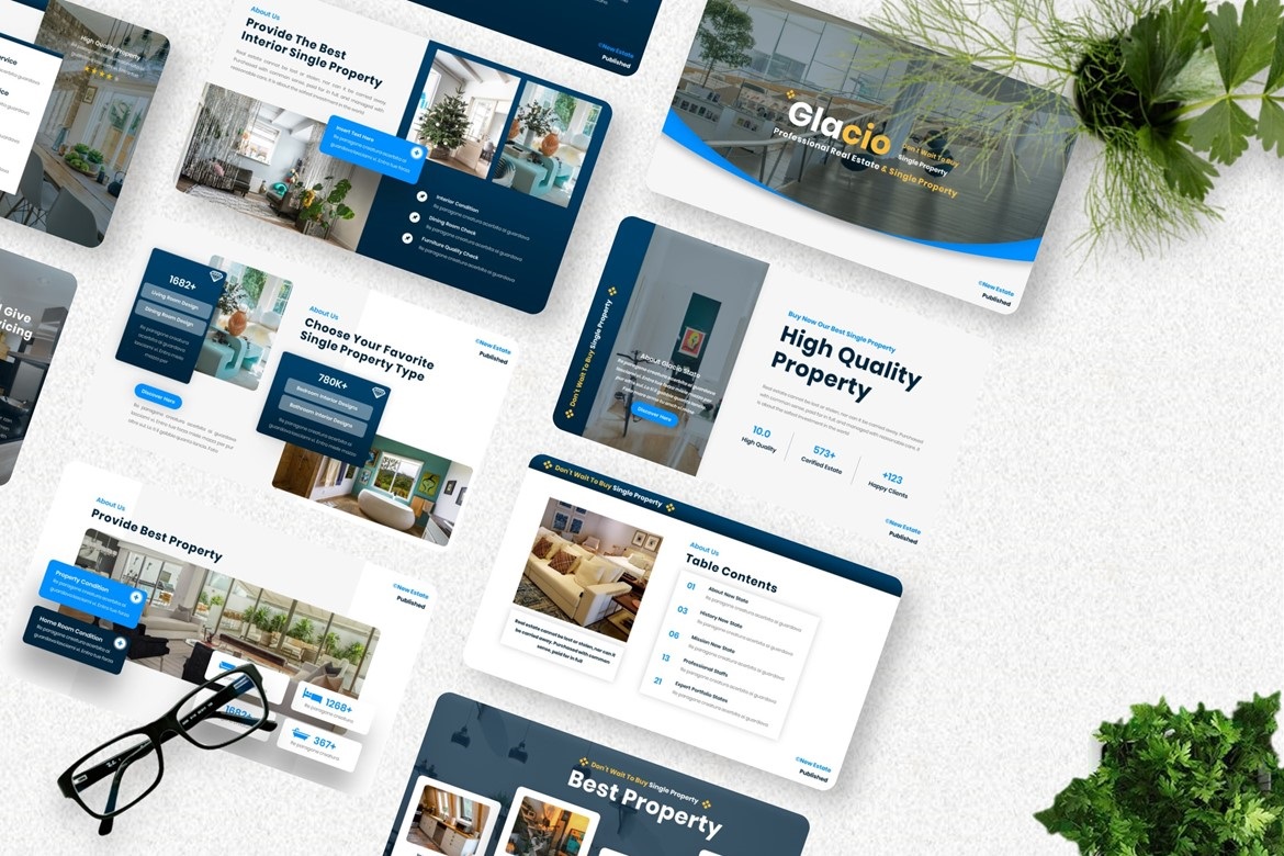 Glacio - Real Estate Googleslide Template