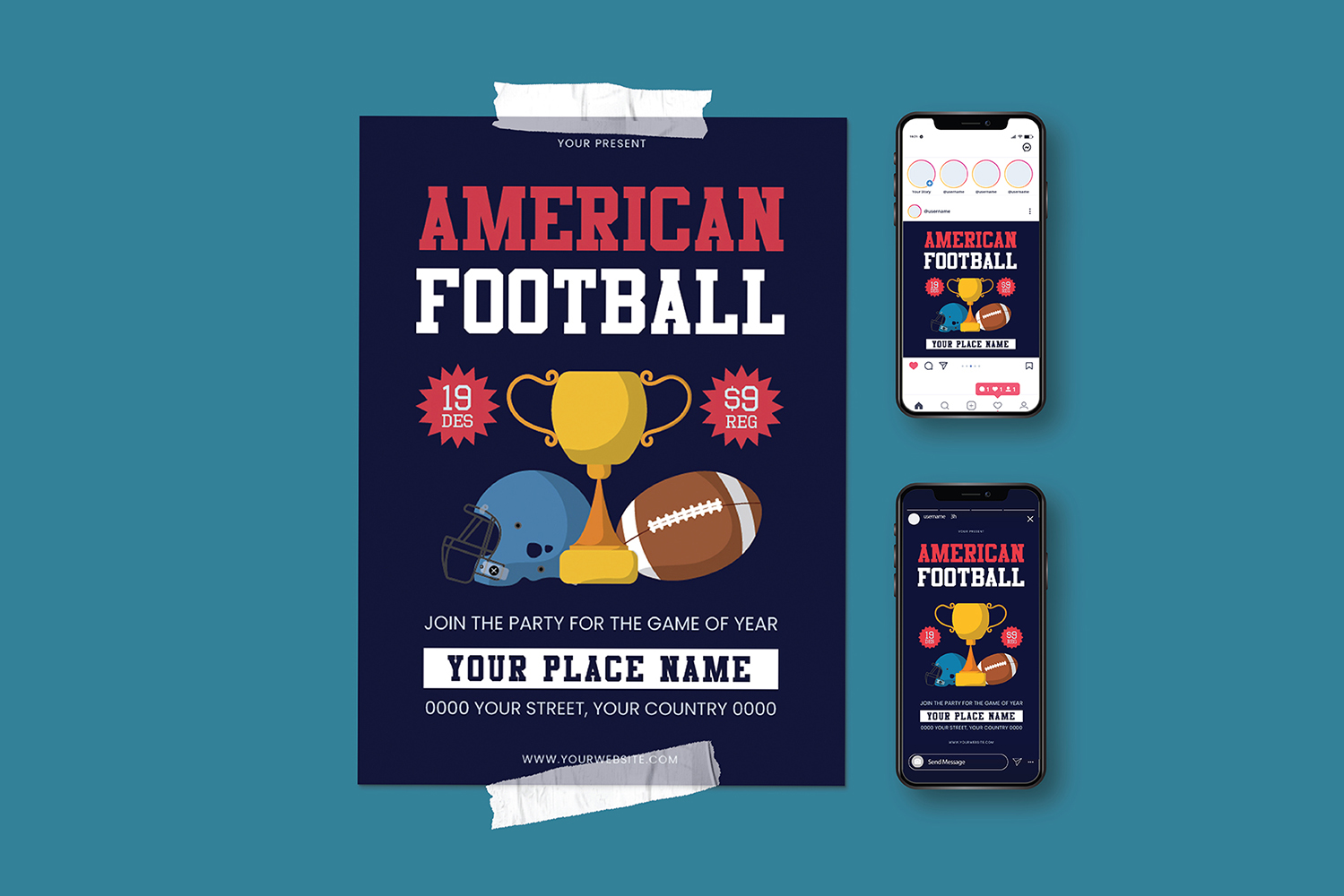 American Football Competition Flyer