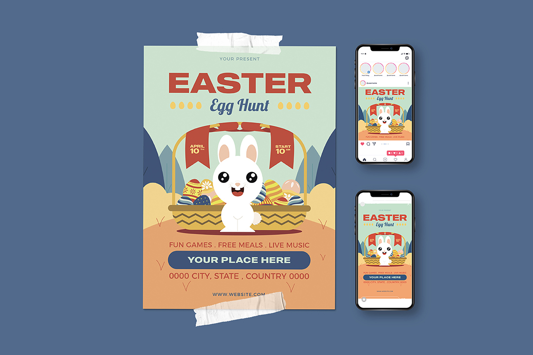 Easter Egg Hunt Celebration Flyer
