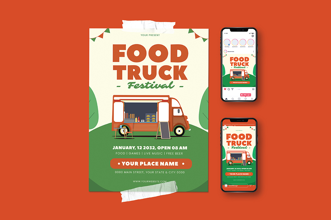 Food Truck Festival Invitation Flyer