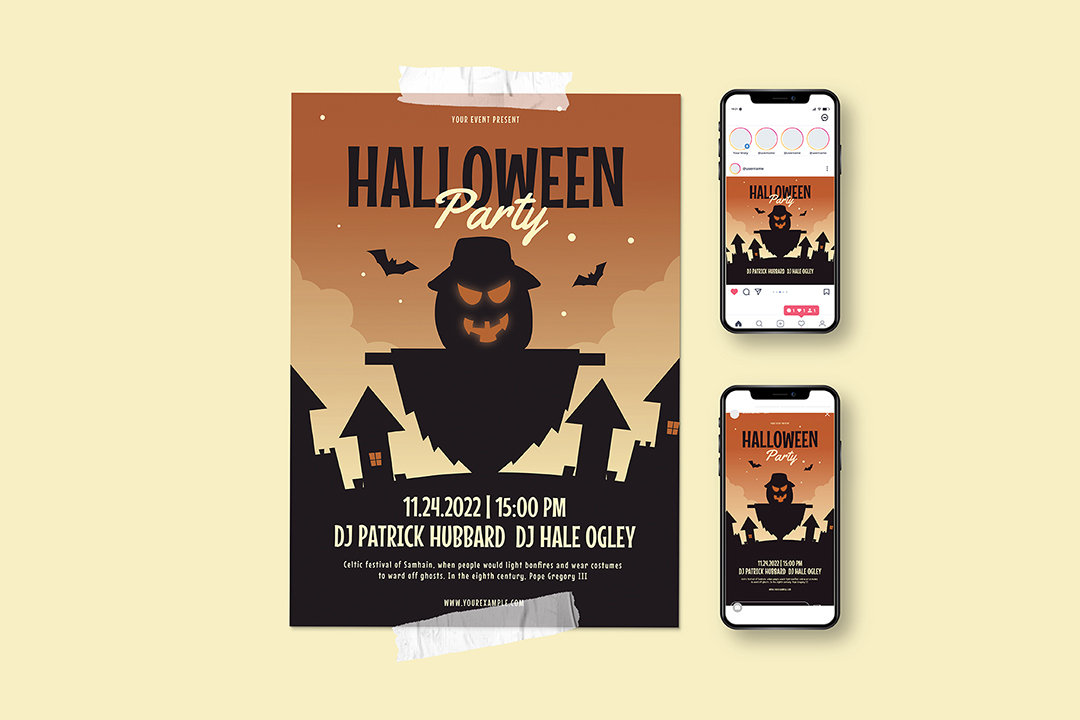 Halloween Party Invitation Flyer