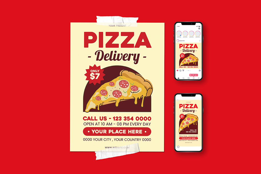 Pizza Delivery Promotional Flyer