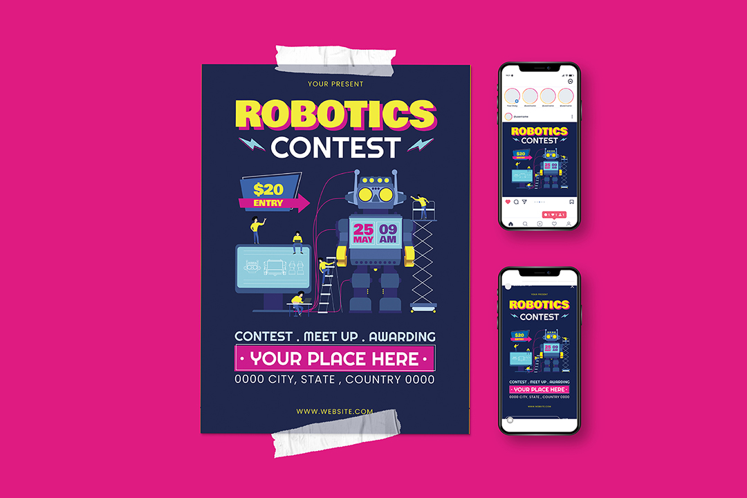 Robotic Contest Promotional Flyer