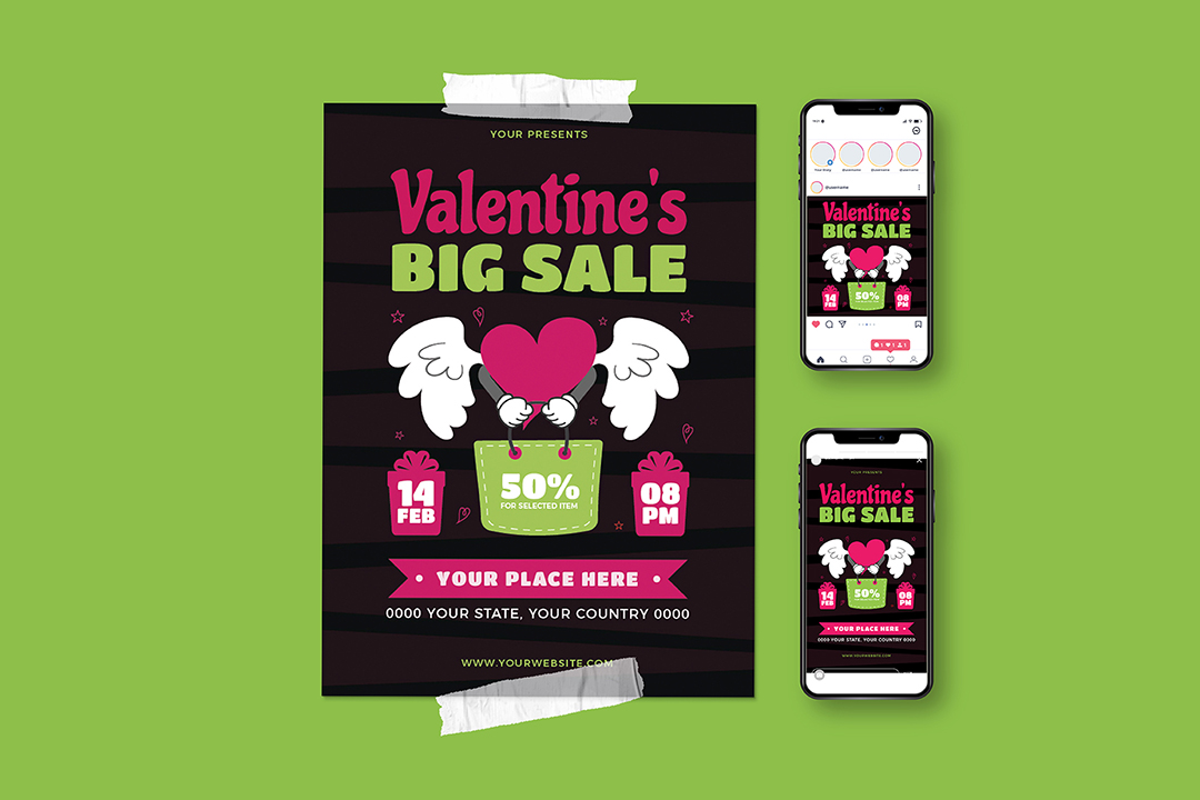 Valentine's Sale Promotional Flyer