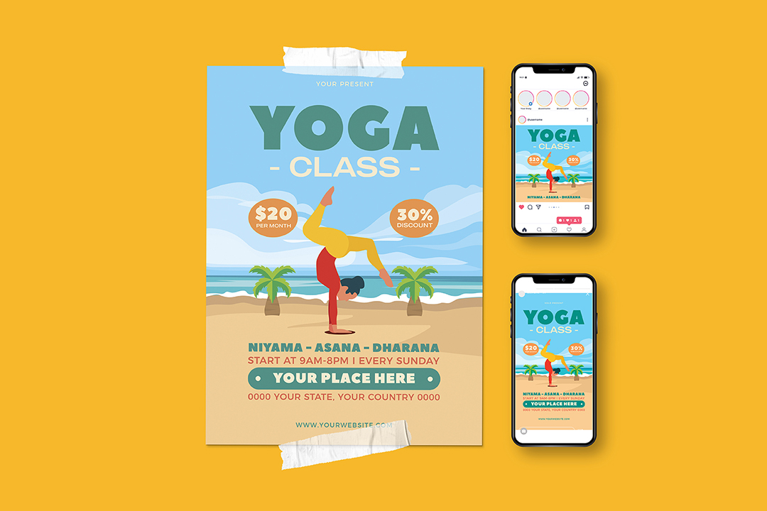 Yoga Class Promotional Flyer