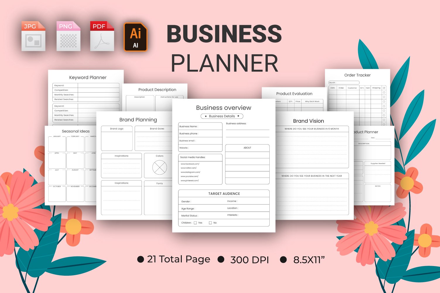 Business Planner Printable BUNDLE