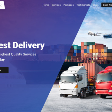 Shipping Supply Landing Page Templates 316979
