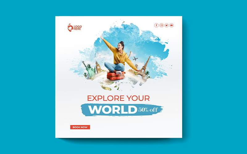 Flyer Template For A travel And Tourism Agency