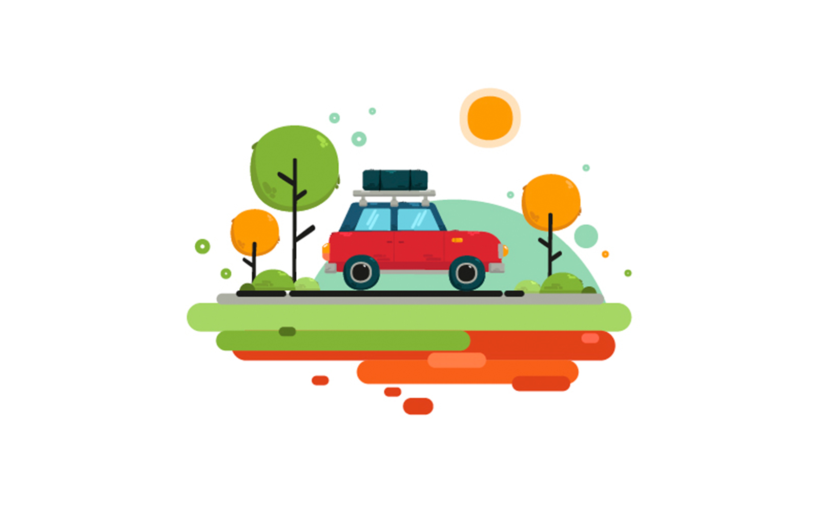Family Car Illustration (flat design)