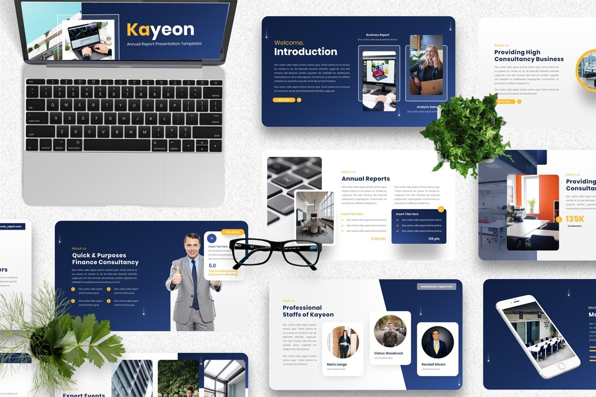 Kayeon - Annual Report Powerpoint Template