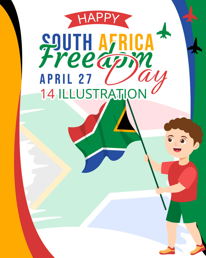 14 Happy South Africa Freedom Day Illustration