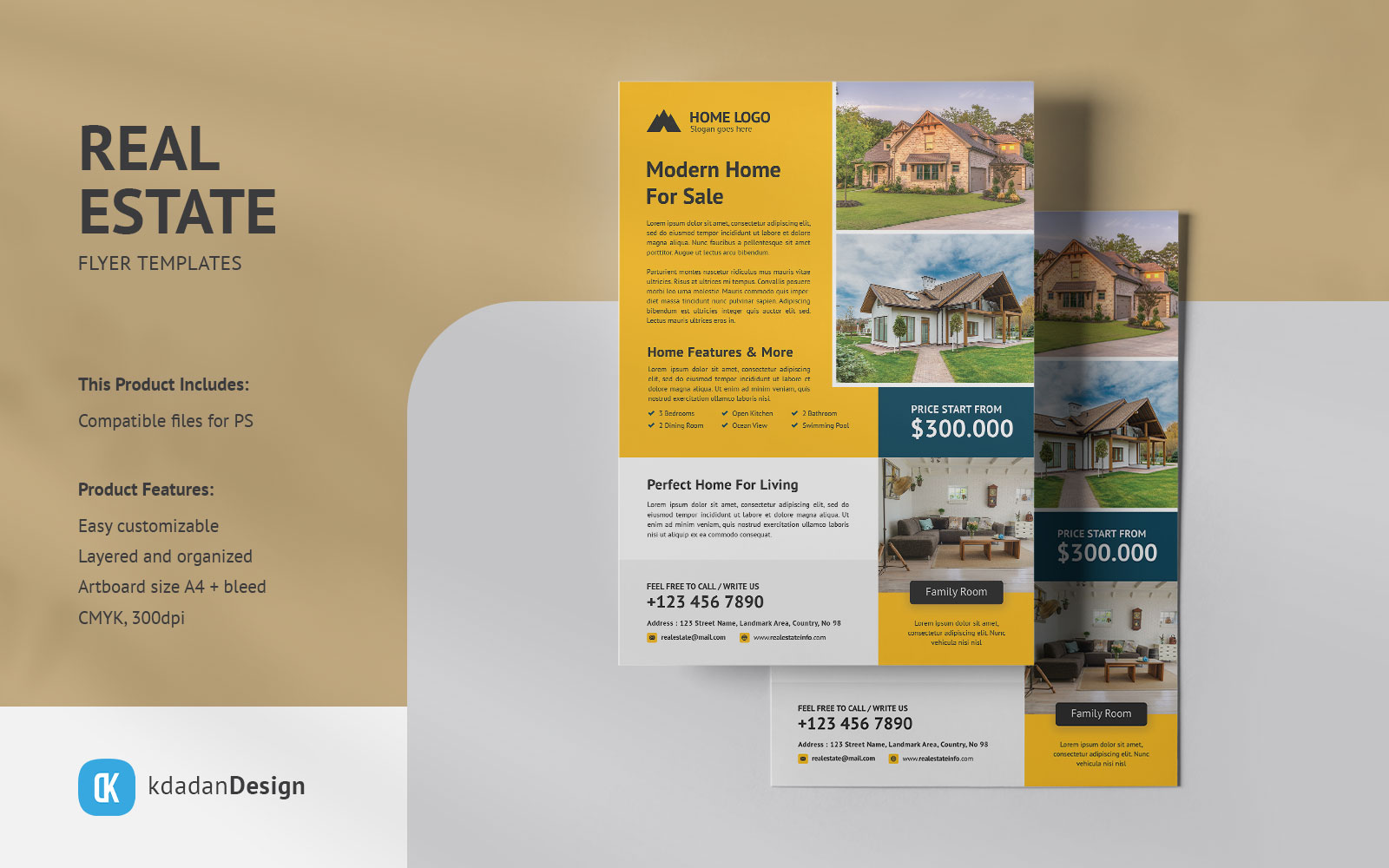 Real Estate Flyer PSD Templates Vol 063