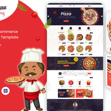 Pizzeria Bar Responsive Website Templates 317633