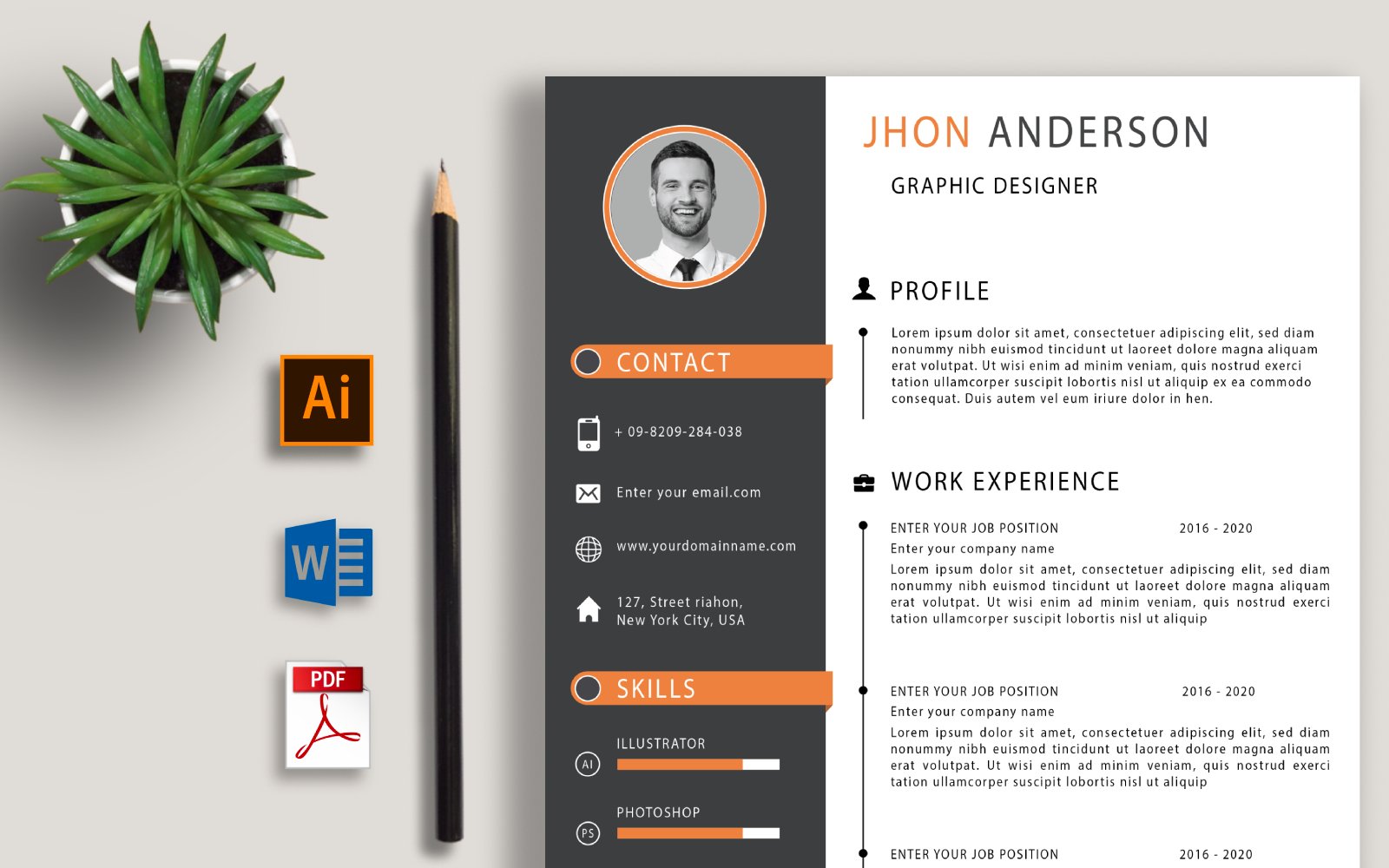 Jhon / CV Resume Template