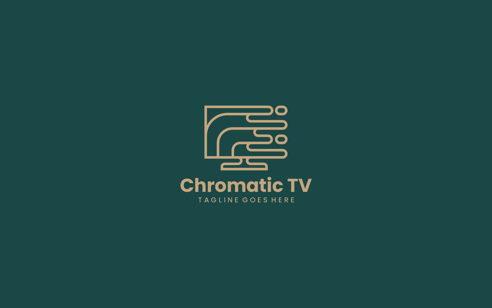 Chromatic TV Line Art Logo