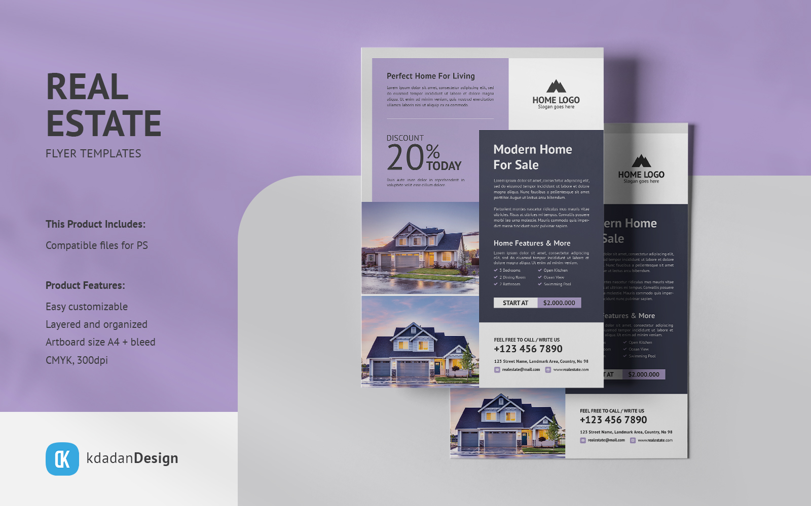 Real Estate Flyer PSD Templates Vol 064