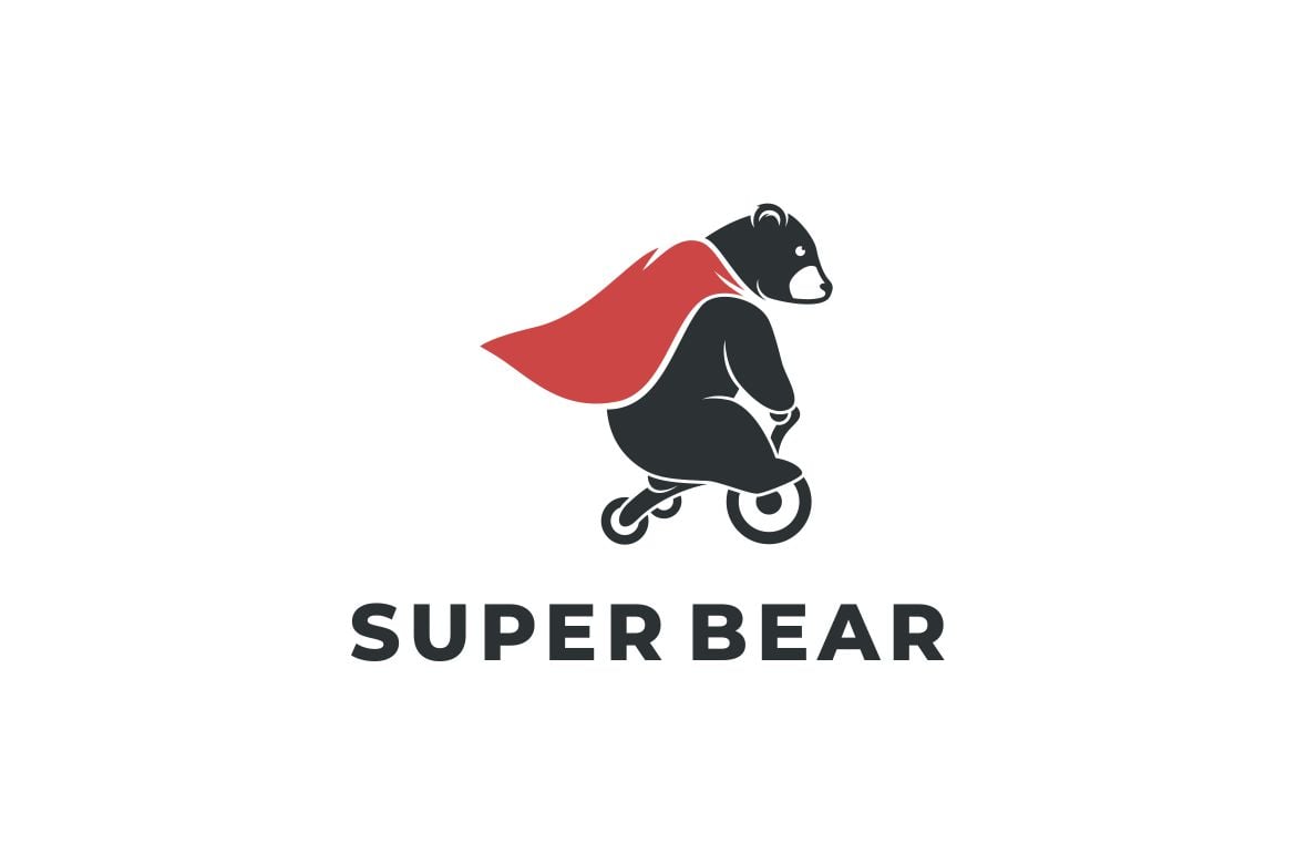 Super Bear Graphic Logo Design