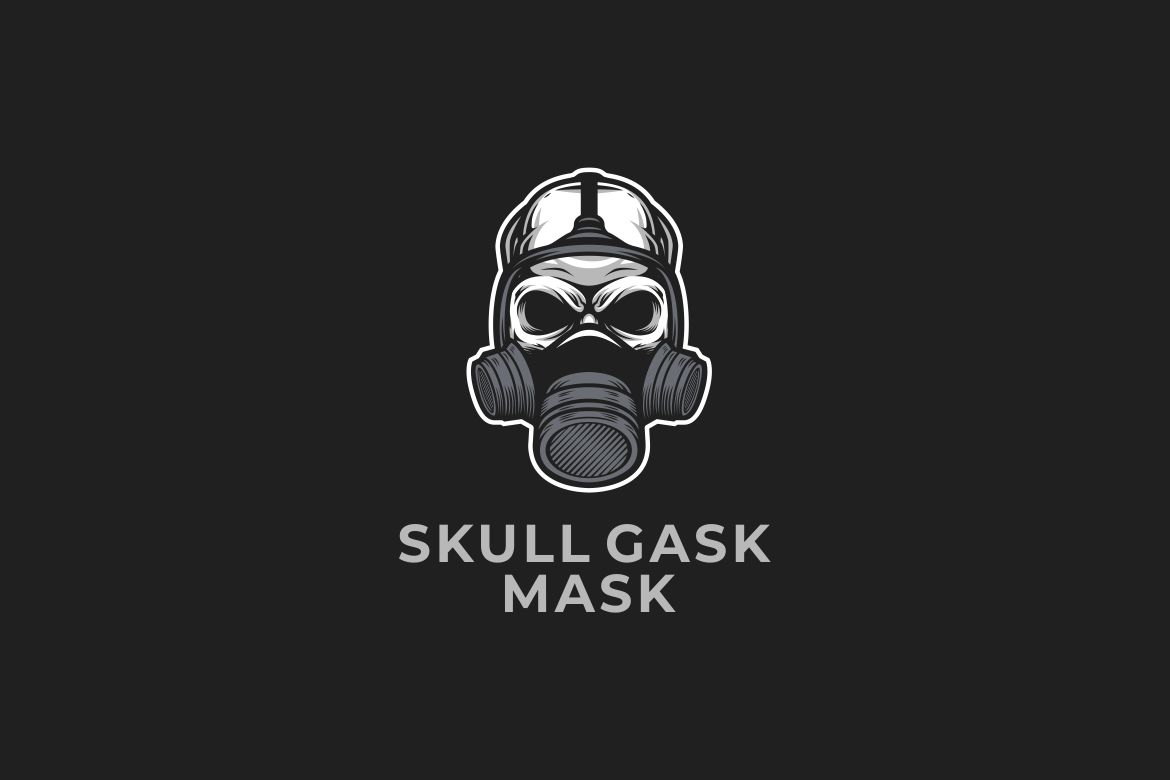 Skull Gask Mask Graphic Logo Design