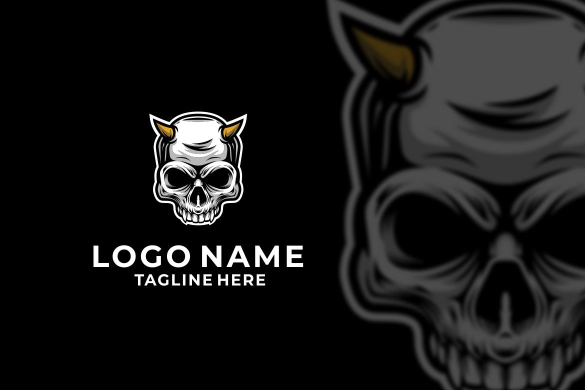 Devil Skull Graphic Logo Design