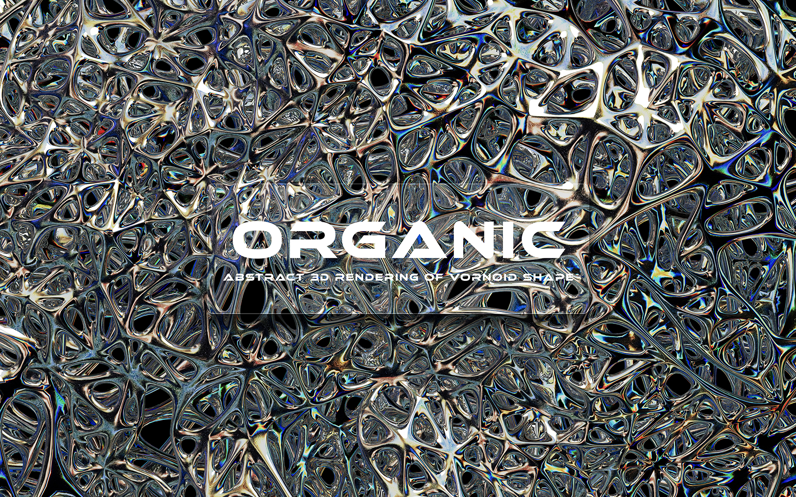 3D Organic Chrome Background