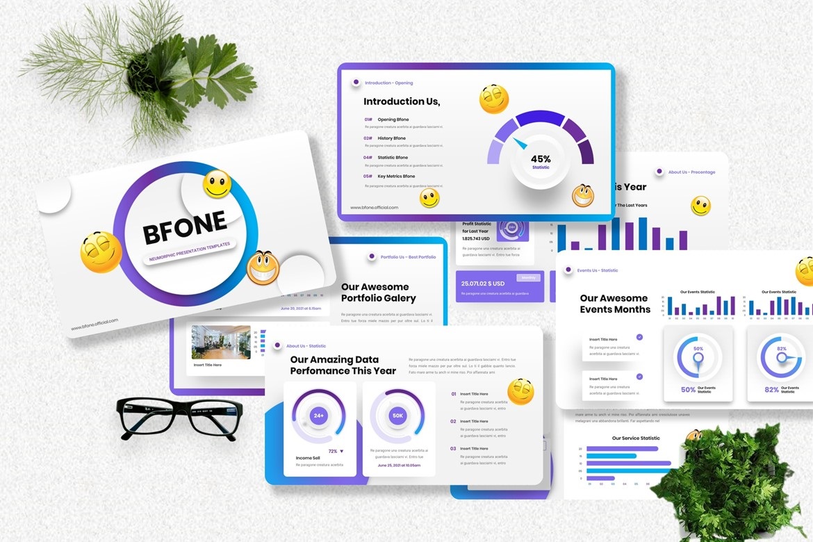 Bfone - Neumorphic  Powerpoint Template