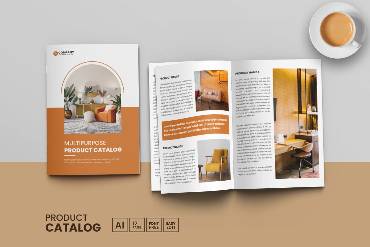 Multipurpose product catalog template and Minimal catalogue brochure design