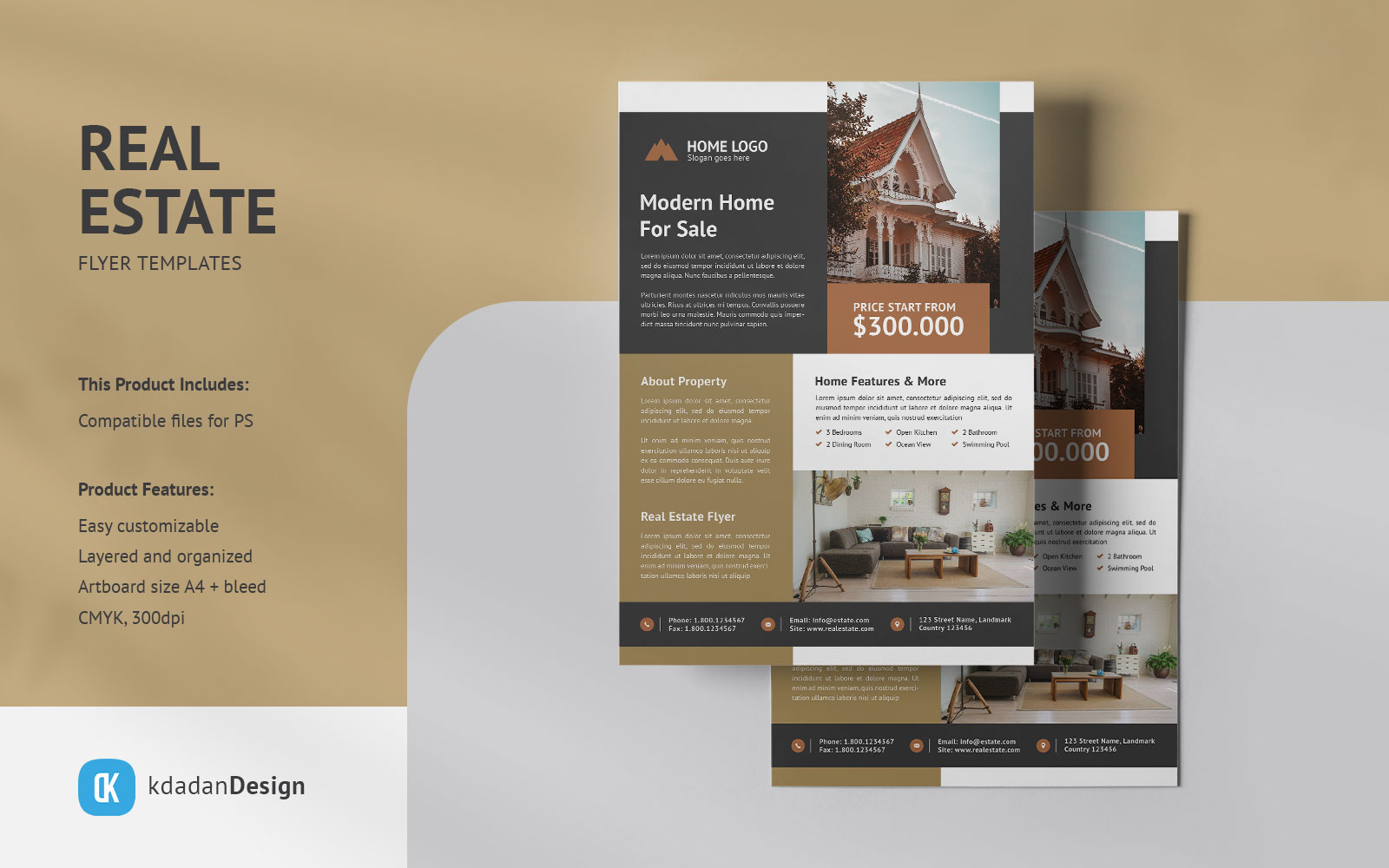 Real Estate Flyer PSD Templates Vol 065