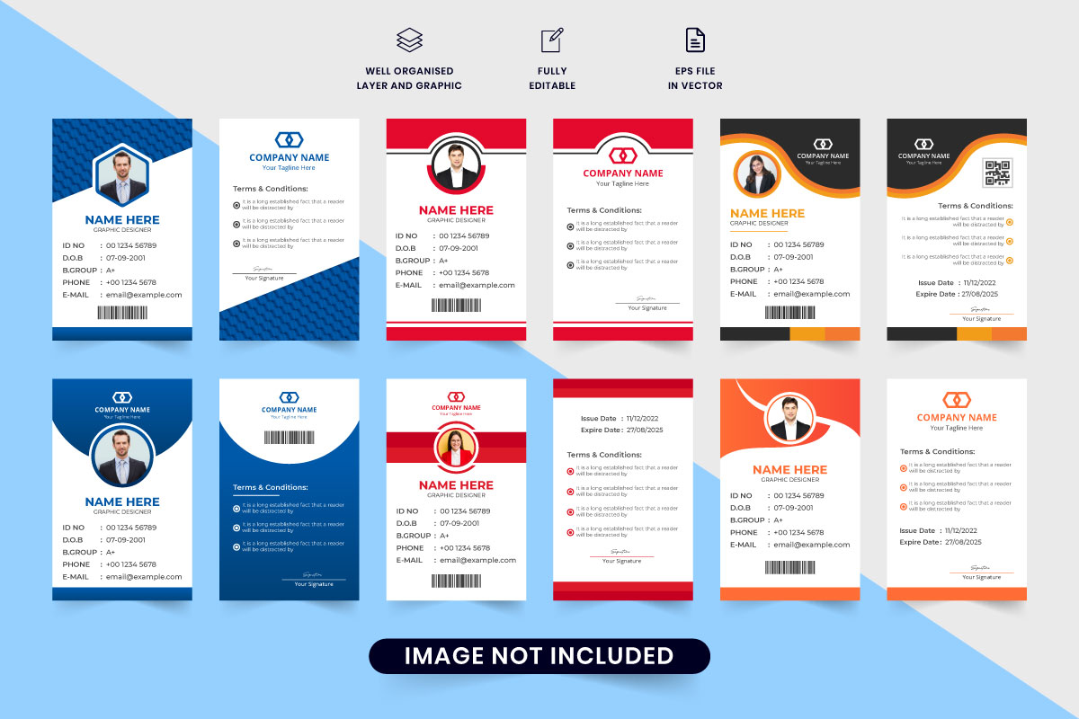 Corporate business identity card vector