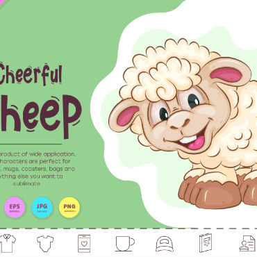 Cartoon Sheep Vectors Templates 318186